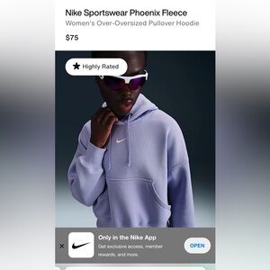 Nike Women's Sportswear Phoenix Fleece Over Oversized Pullover Hoodie Color 509